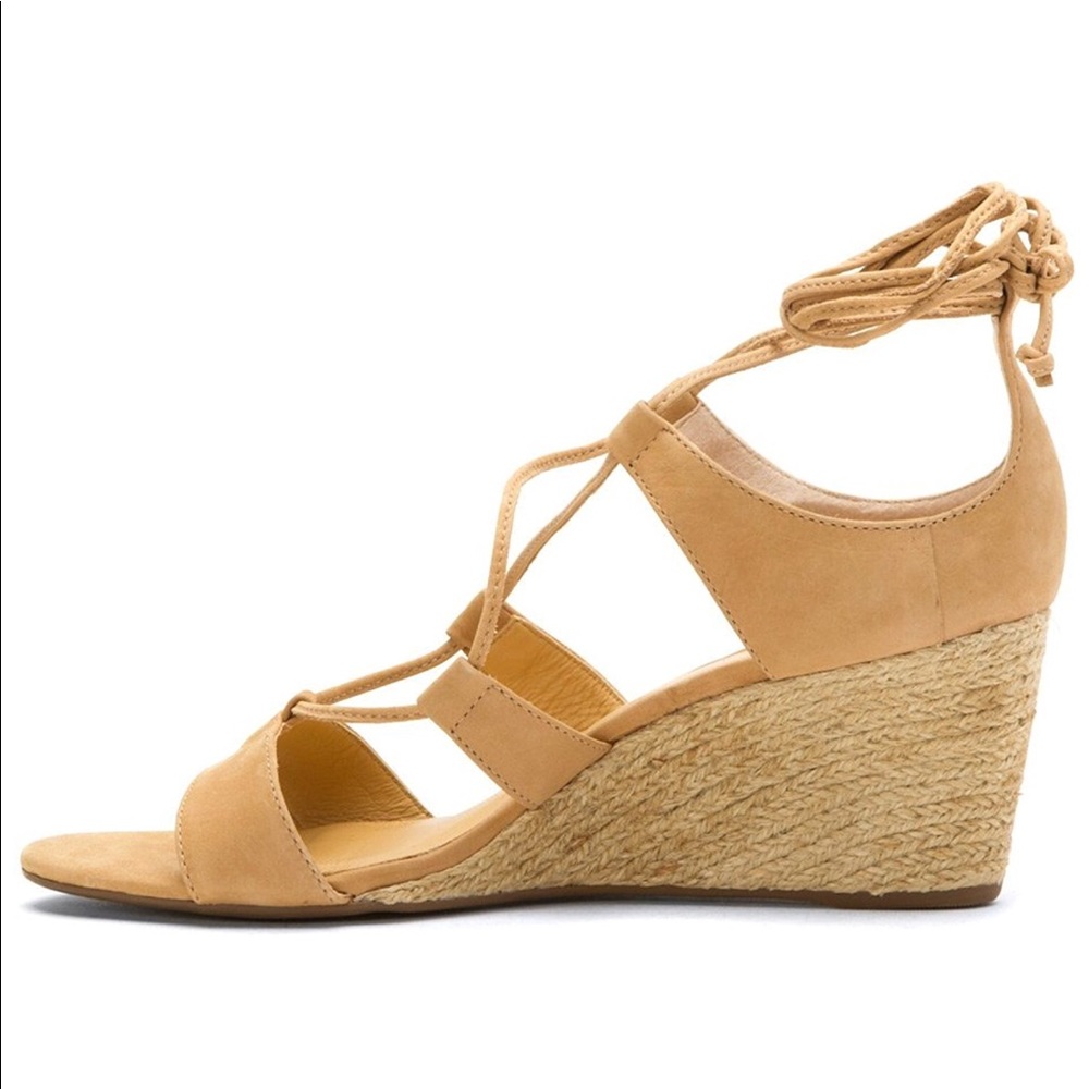 Gladiator Lace Up Kitten Wedge Sandals - Picture 7 of 8